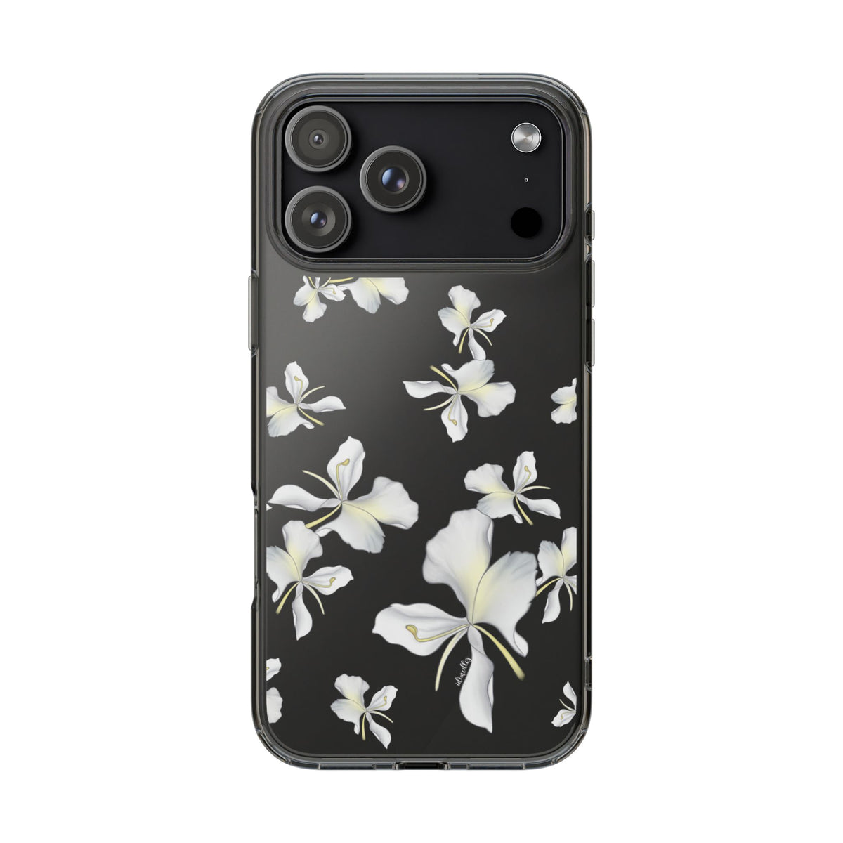 Awapuhi Butterfly Ginger Falling Flowers CLEAR Case