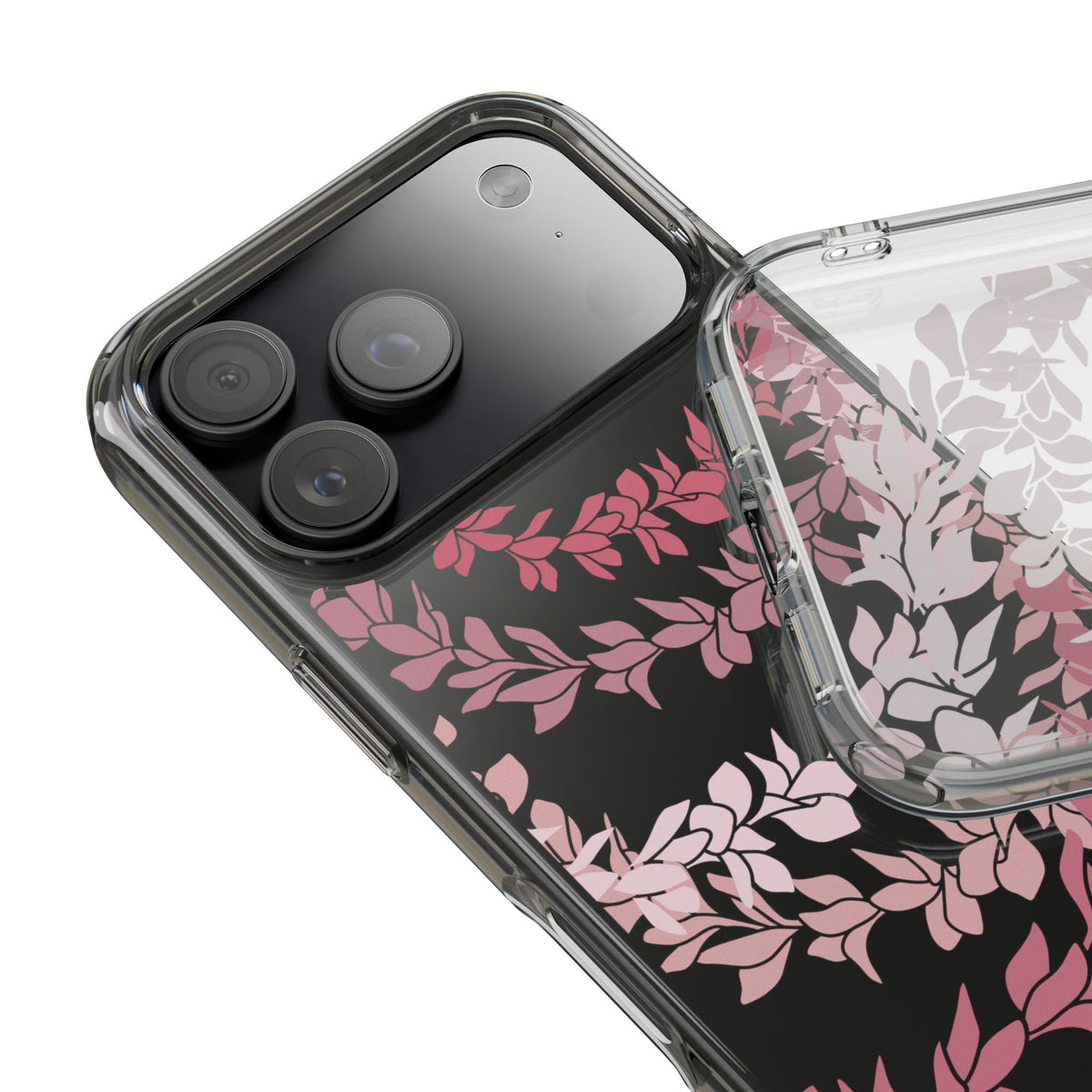 Plumeria Lei in Color Me Pinks CLEAR Case