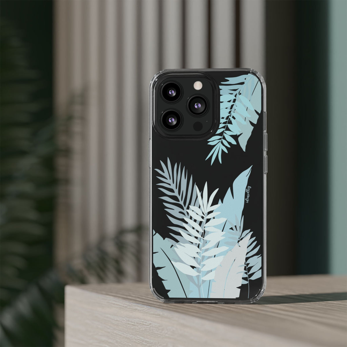 Whispering Leaves (Blue) CLEAR Case