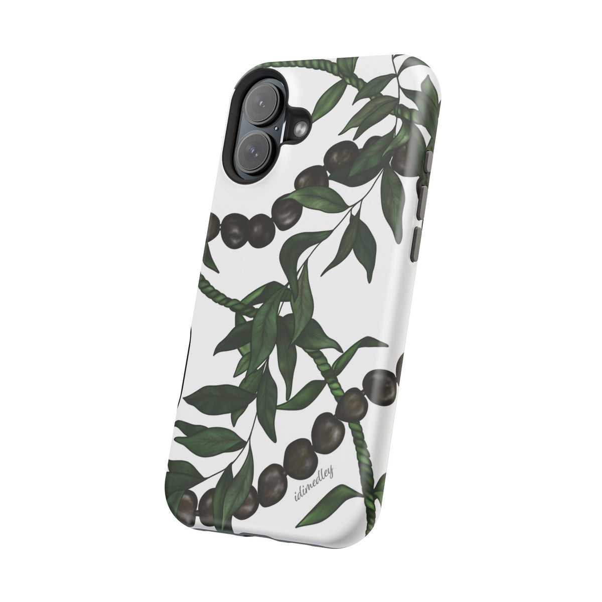 Kukui Nut, Maile, Ti Leaf Lei (White), MAGSAFE