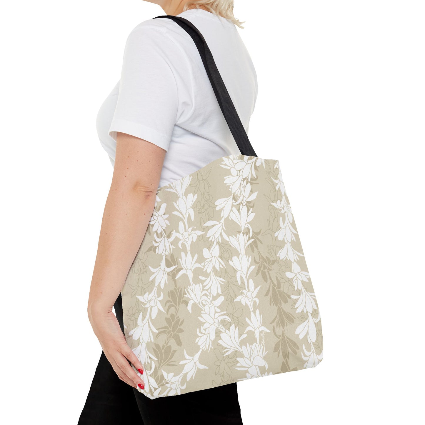 Tote bag- Tuberoses for Nohea (Sand)