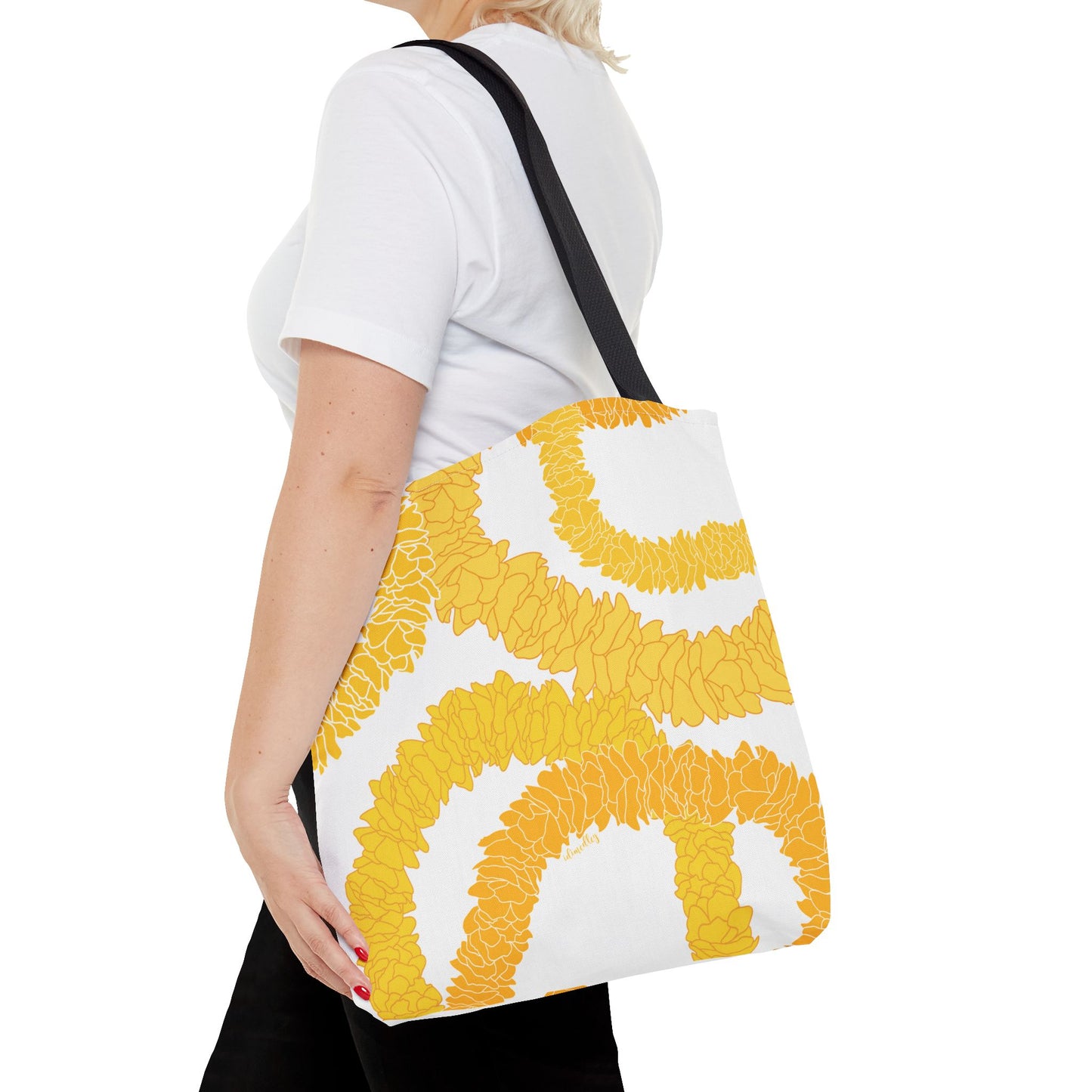 Tote Bag- Ilima Lei (White)