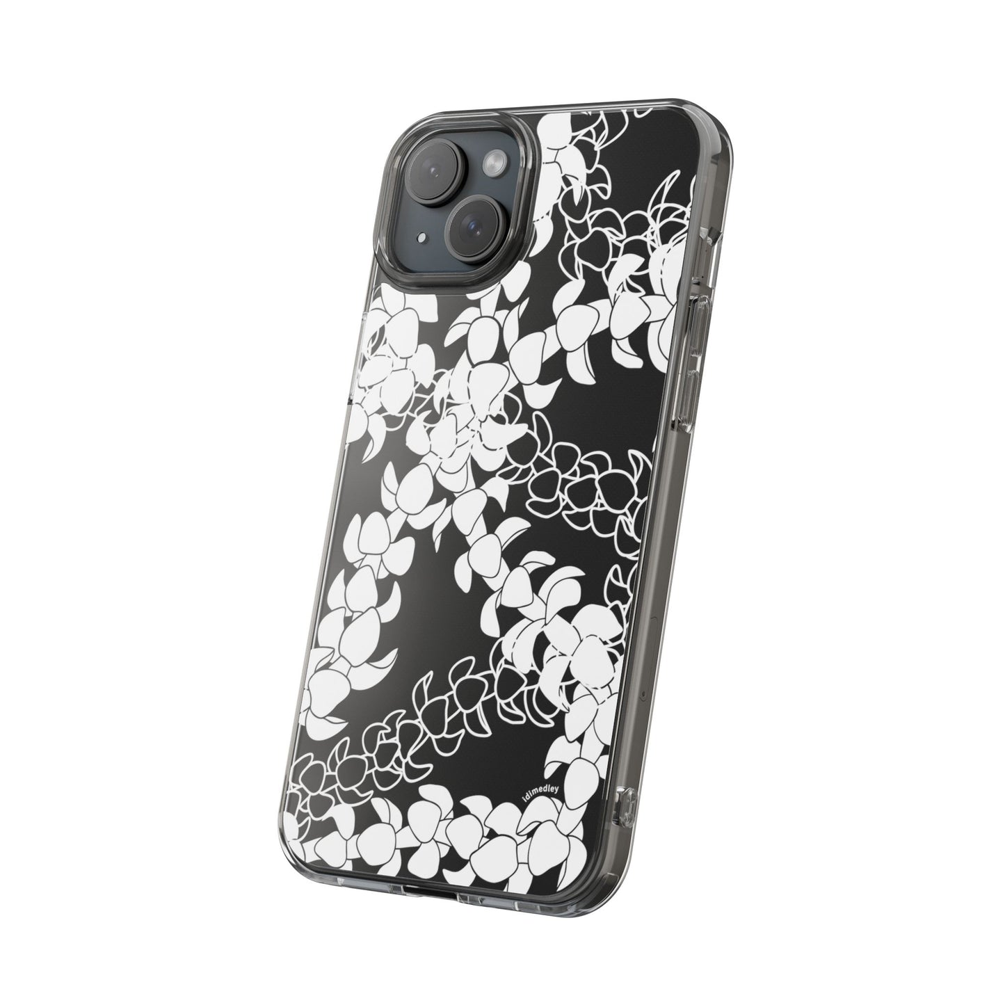 Puakenikeni Curvilinear Lei CLEAR Phone Case