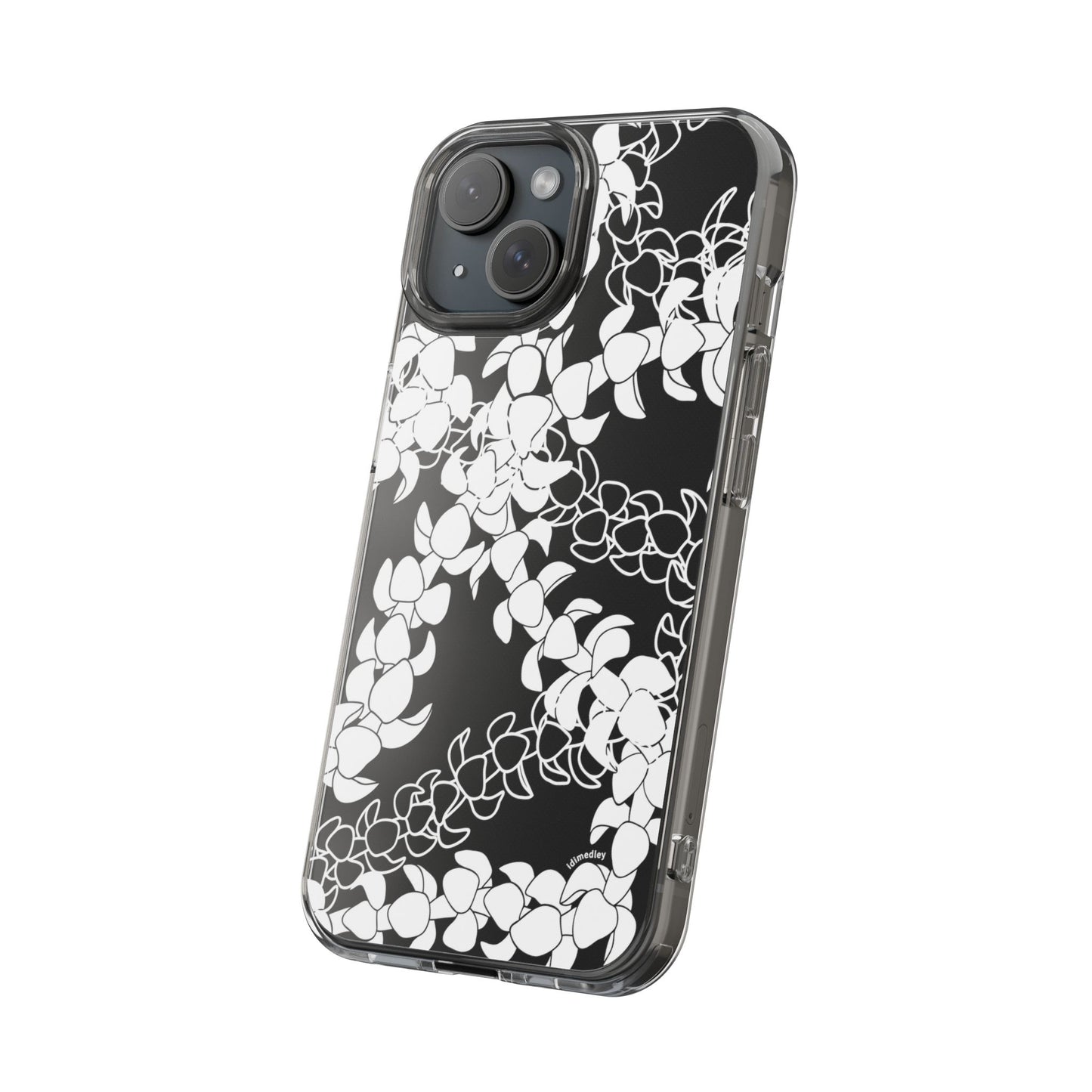 Puakenikeni Curvilinear Lei CLEAR Phone Case