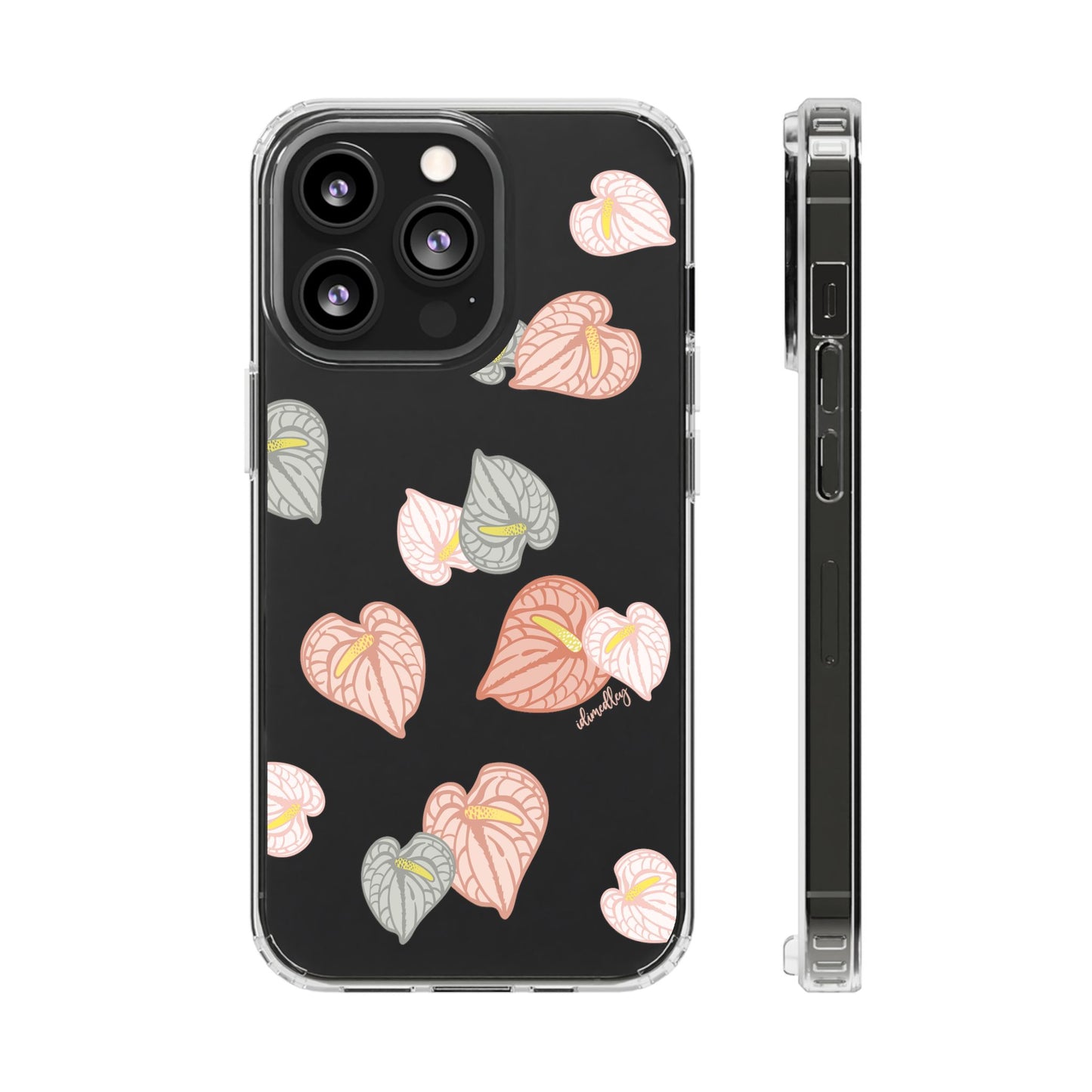 Anthuriums Abound in Papaya Sunset CLEAR Case