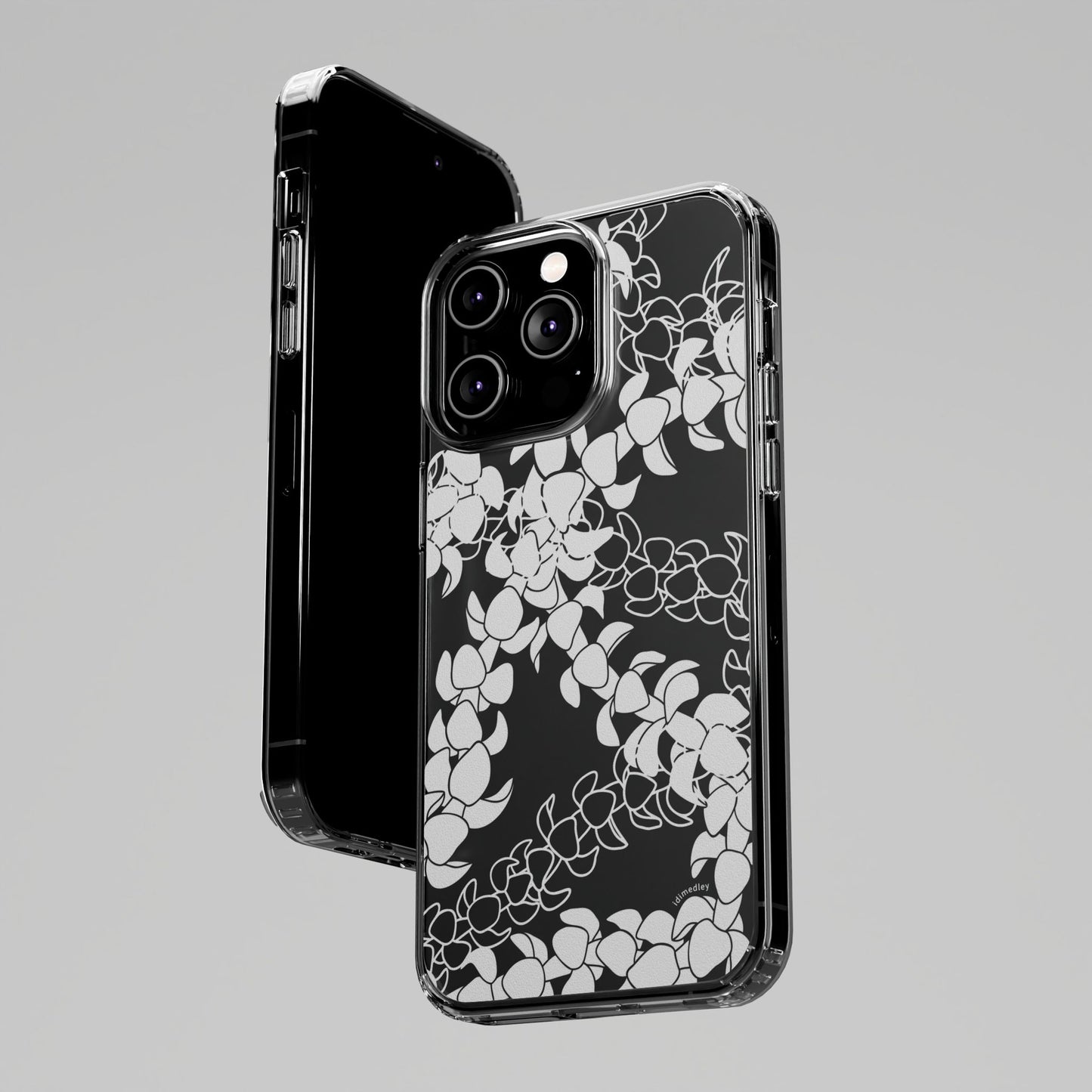 Puakenikeni Curvilinear Lei CLEAR Phone Case