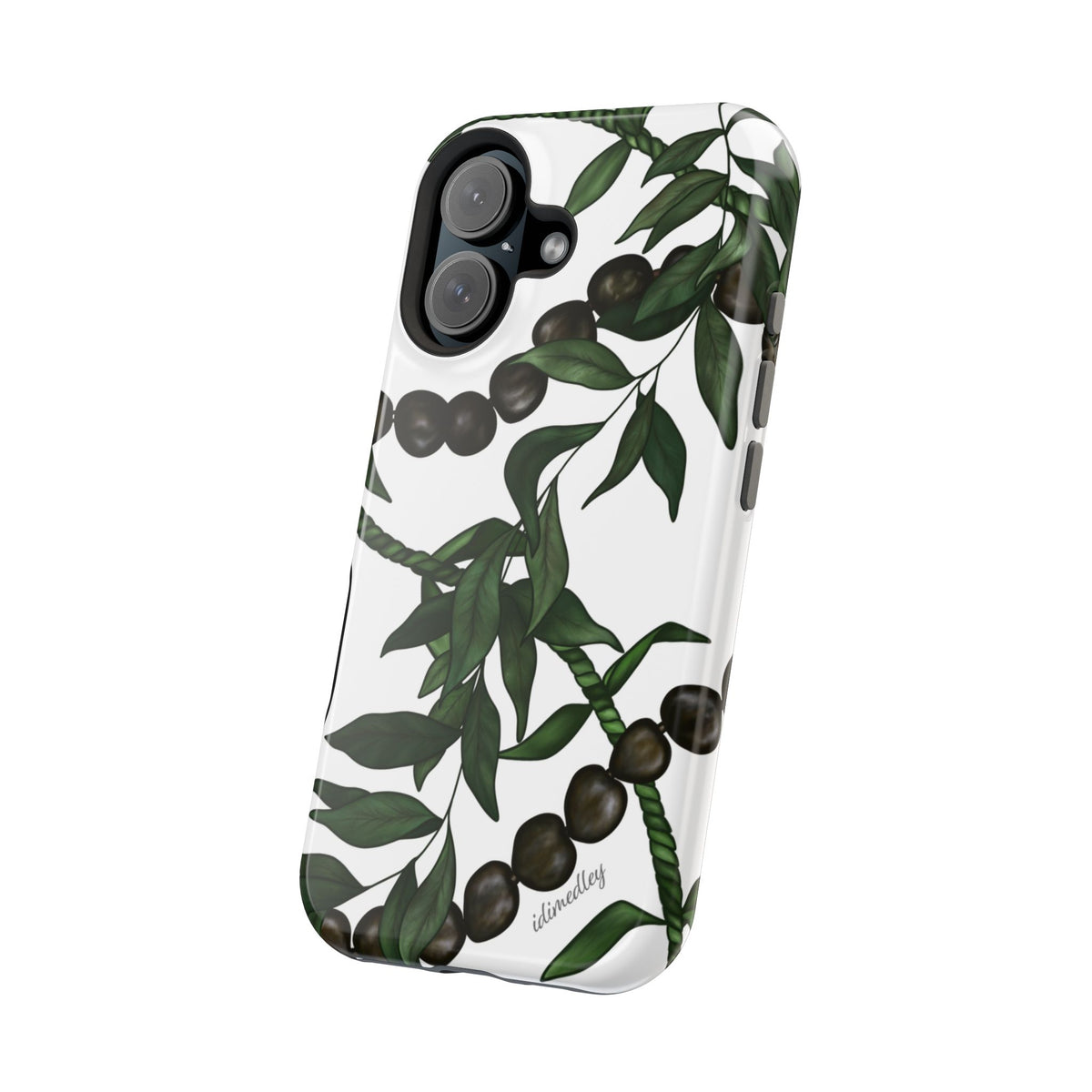Kukui Nut, Maile, Ti Leaf Lei (White), MAGSAFE