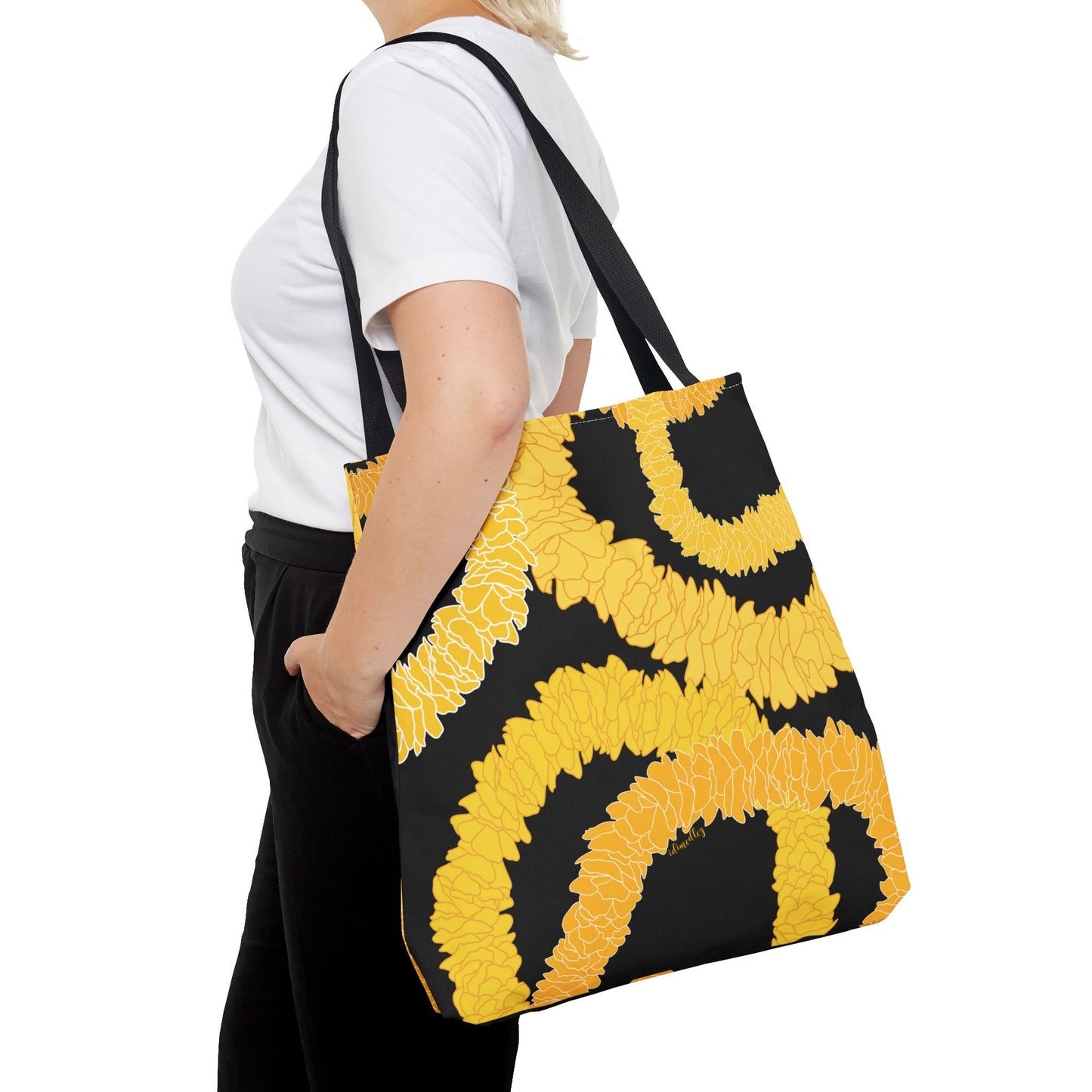 Tote Bag- Ilima Lei (Black)