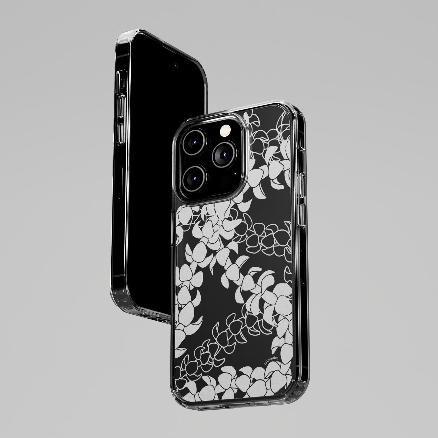 Puakenikeni Curvilinear Lei CLEAR Phone Case