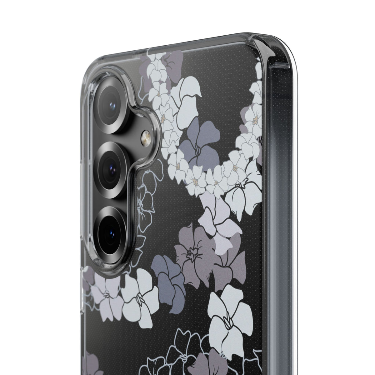 Puakenikeni En Face Flower Leis (Blue and Purple) CLEAR Case