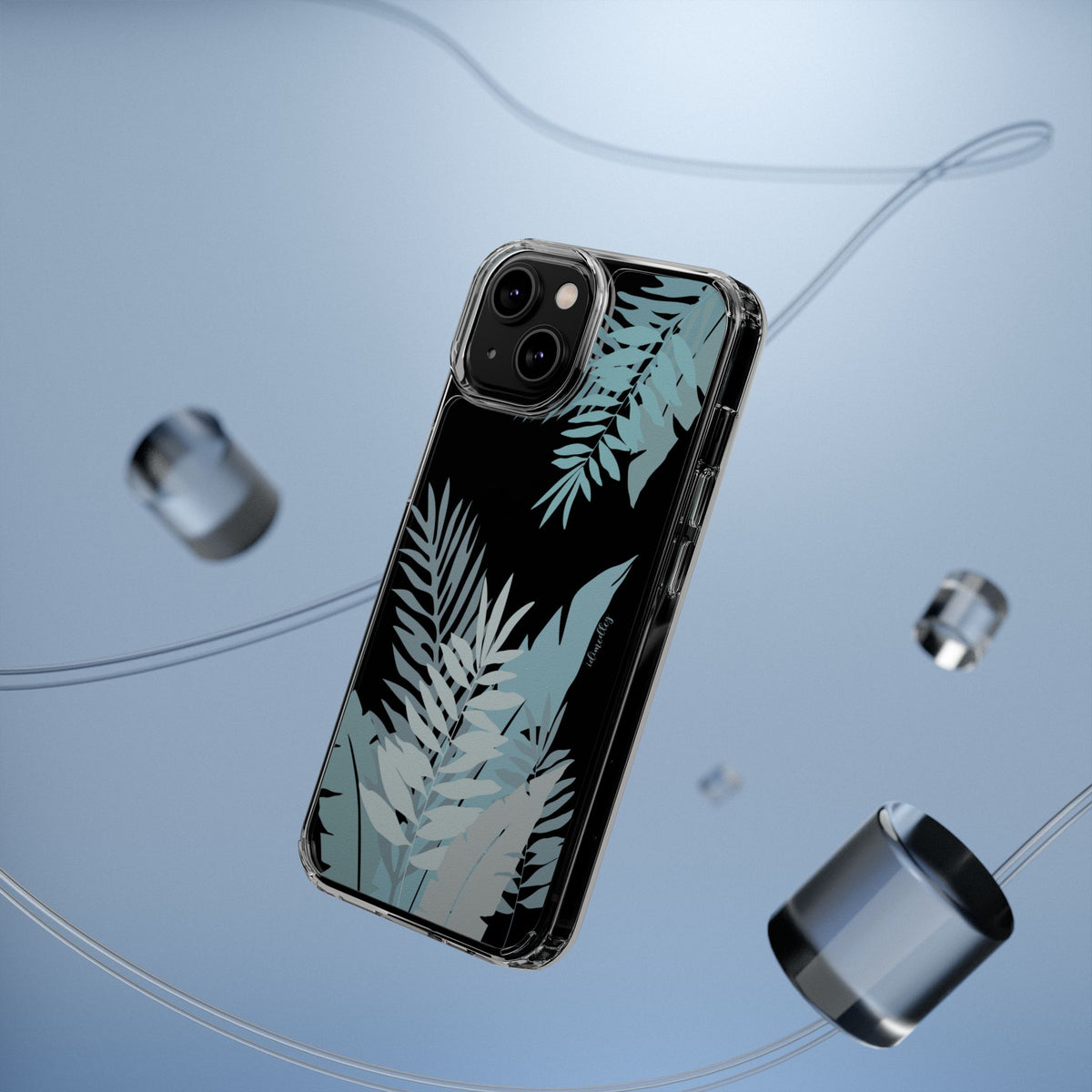 Whispering Leaves (Blue) CLEAR Case