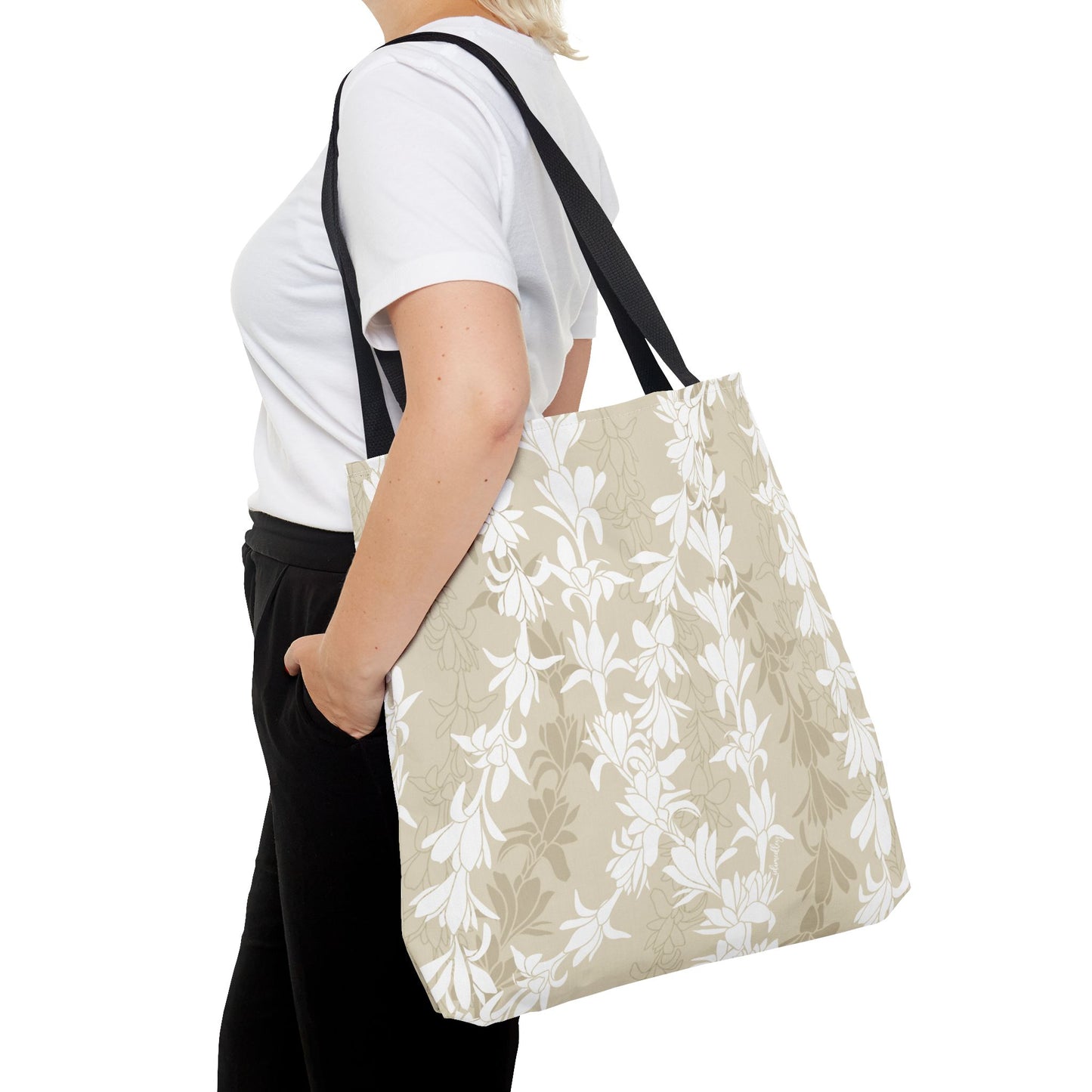 Tote bag- Tuberoses for Nohea (Sand)