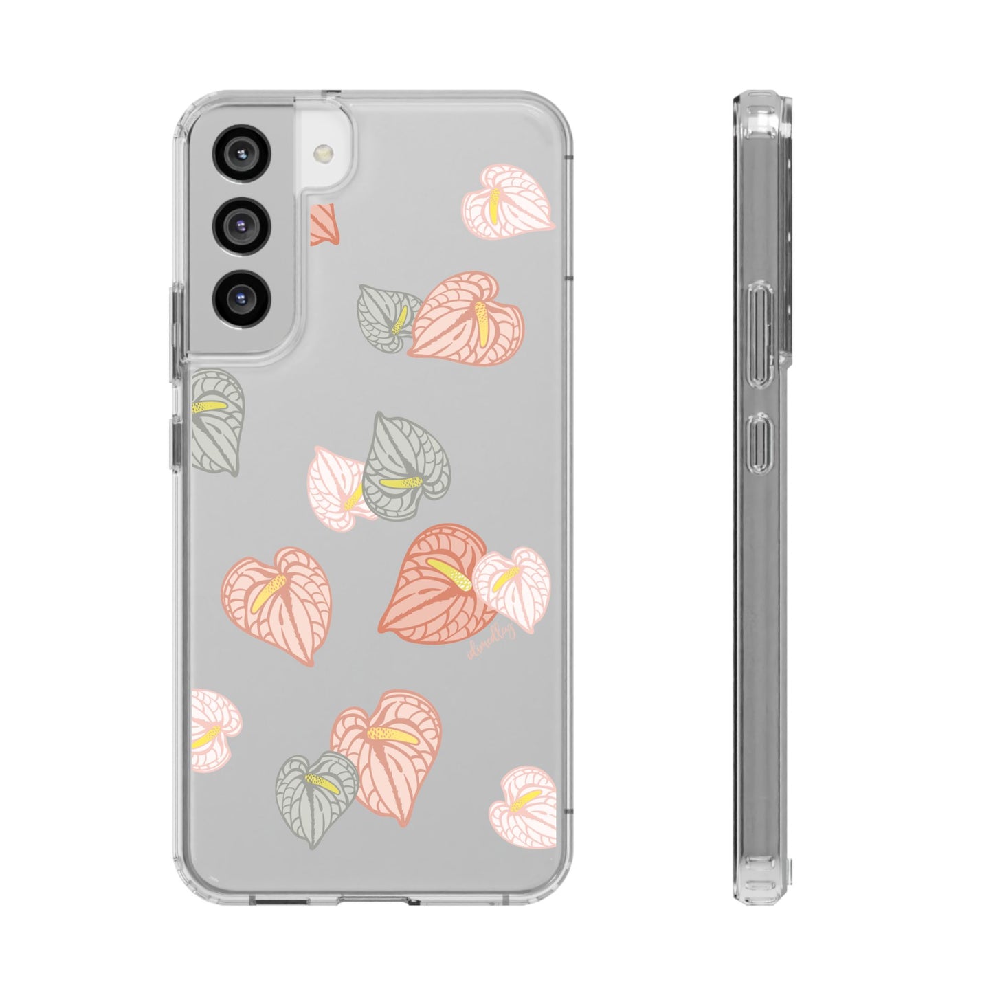 Anthuriums Abound in Papaya Sunset CLEAR Case