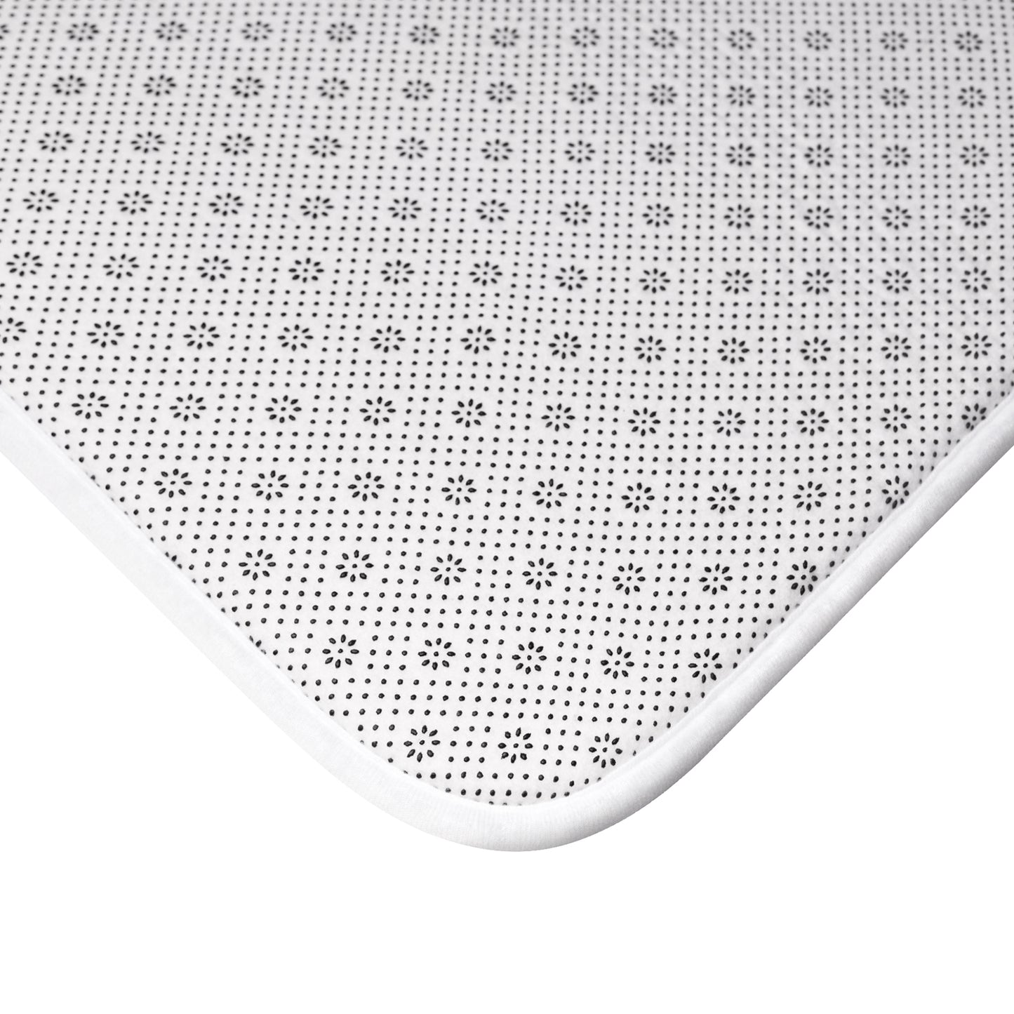 Bath Mat- Puakenikeni En Face Flower Leis (Gray)