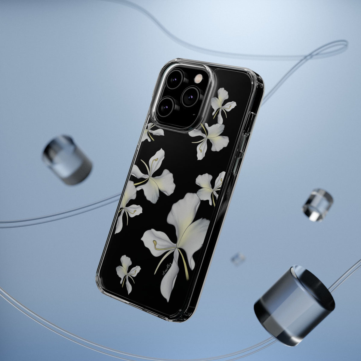 Awapuhi Butterfly Ginger Falling Flowers CLEAR Case