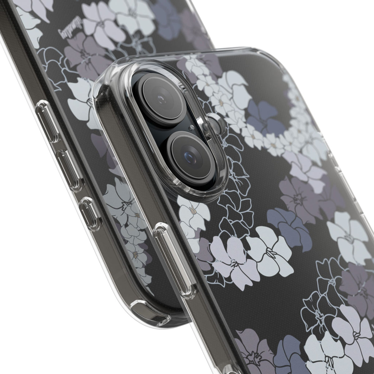 Puakenikeni En Face Flower Leis (Blue and Purple) CLEAR Case