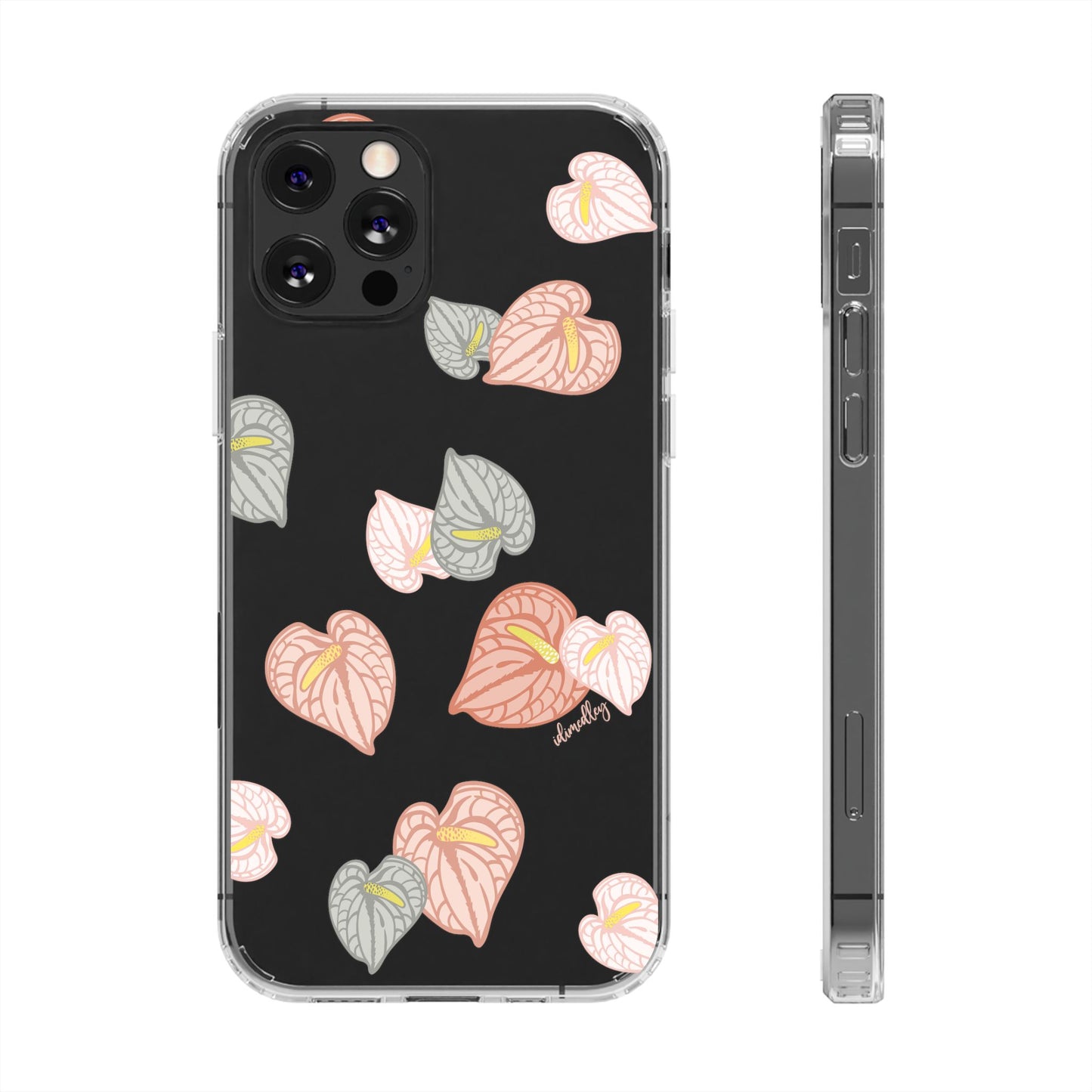 Anthuriums Abound in Papaya Sunset CLEAR Case