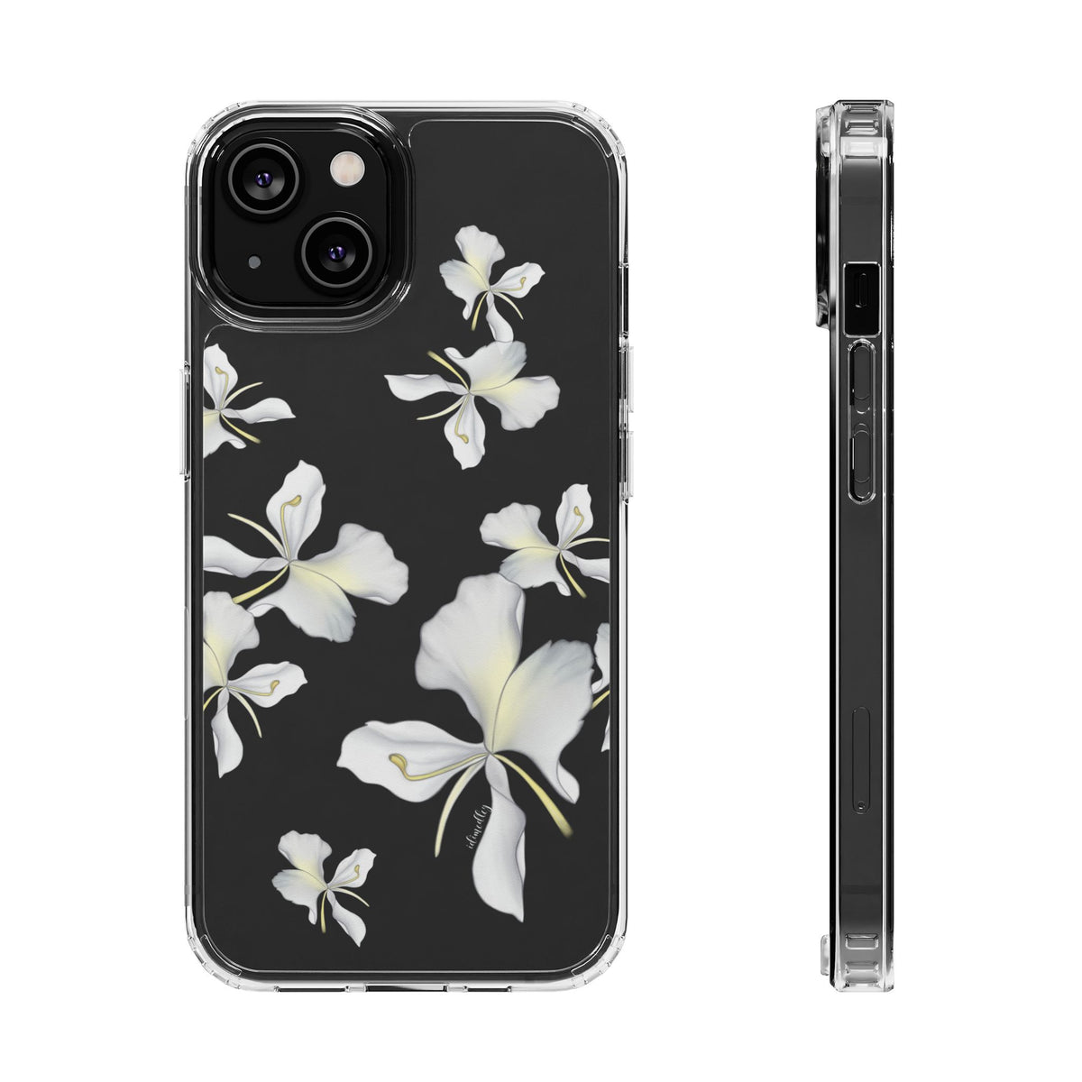 Awapuhi Butterfly Ginger Falling Flowers CLEAR Case