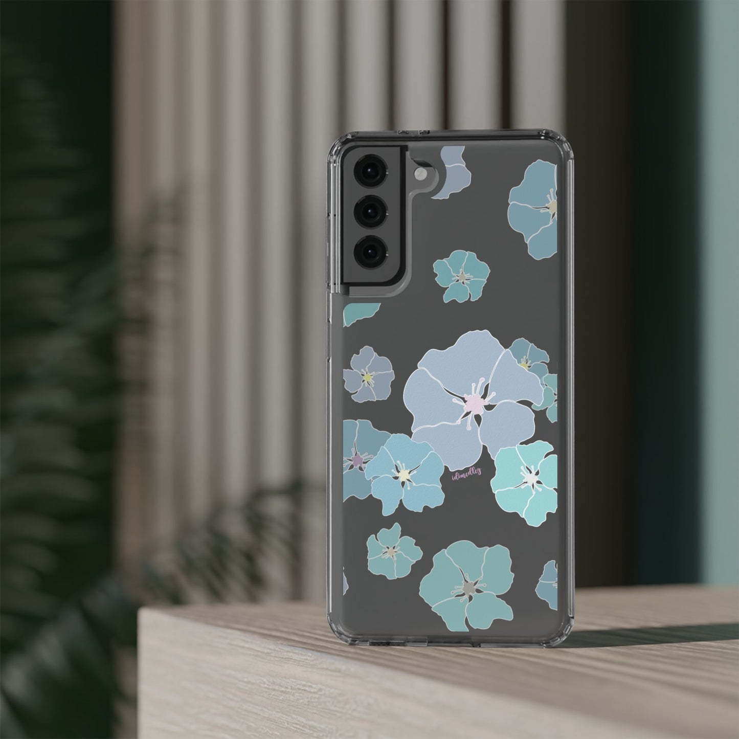 Ilima Flowers Blue CLEAR Case