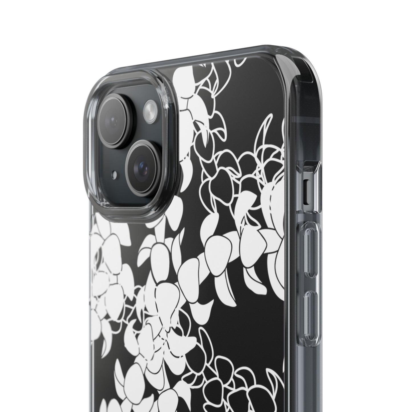 Puakenikeni Curvilinear Lei CLEAR Phone Case