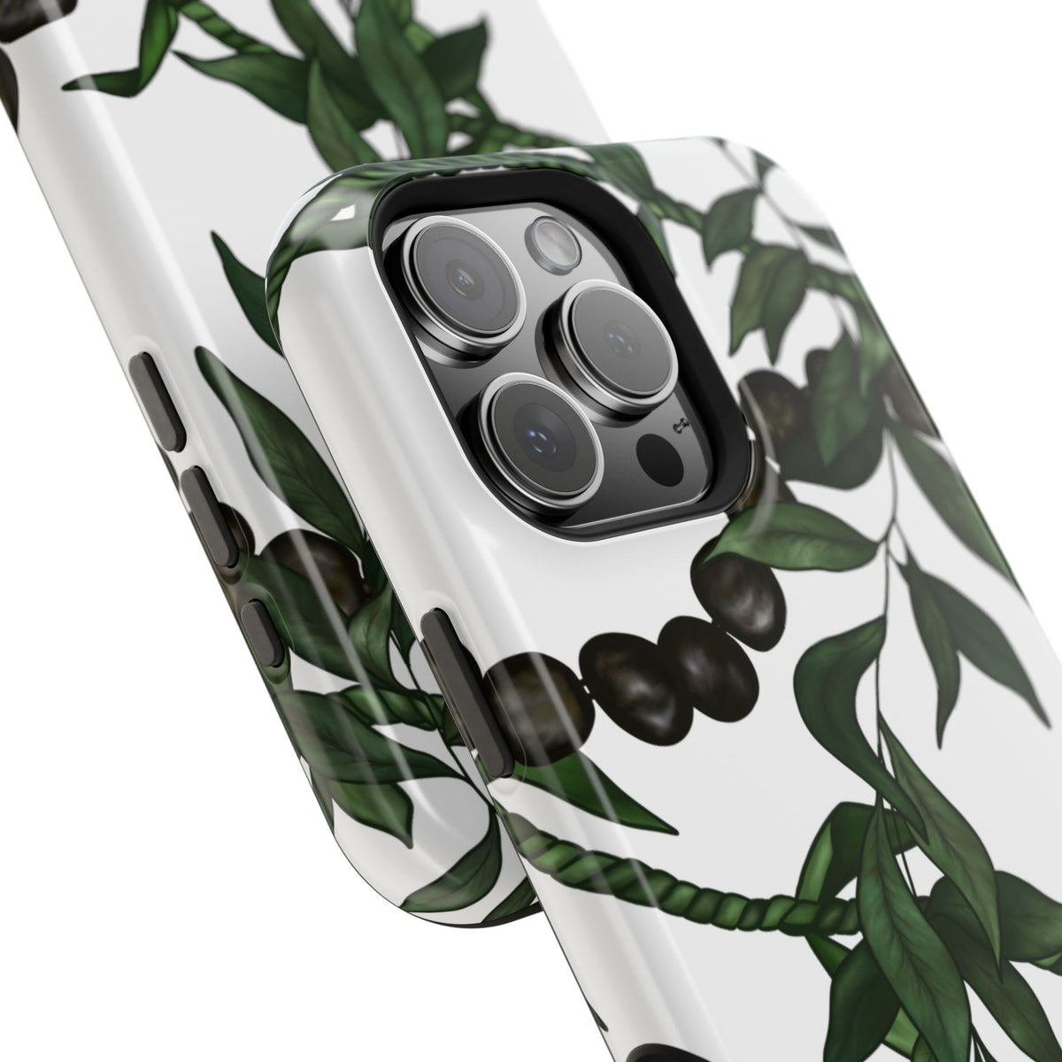 Kukui Nut, Maile, Ti Leaf Lei (White), MAGSAFE