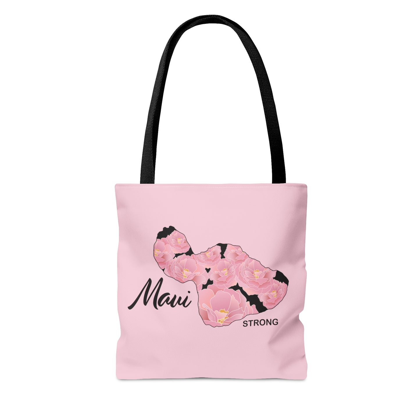Tote bag- Maui Strong Lokelani Island Pink and Black, Proceeds Donated for Lahaina Wildfire Relief