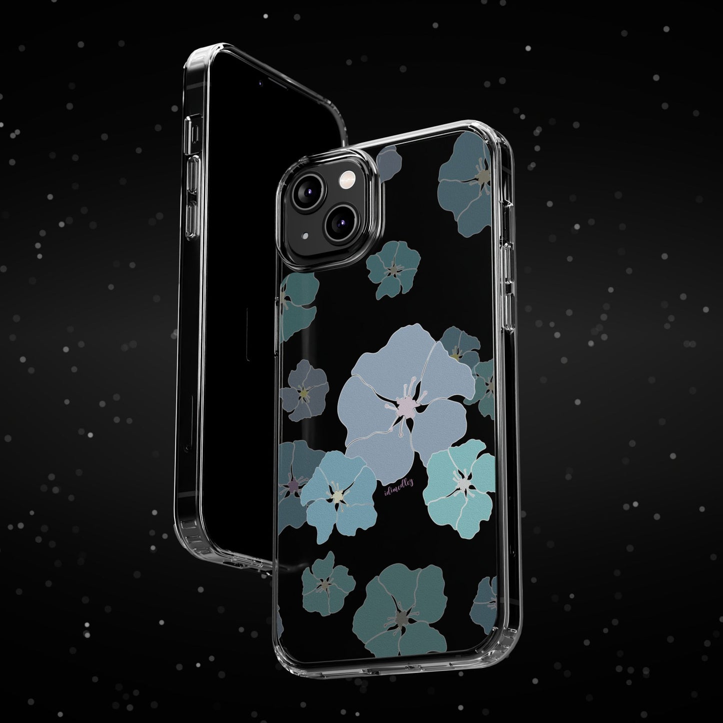 Ilima Flowers Blue CLEAR Case