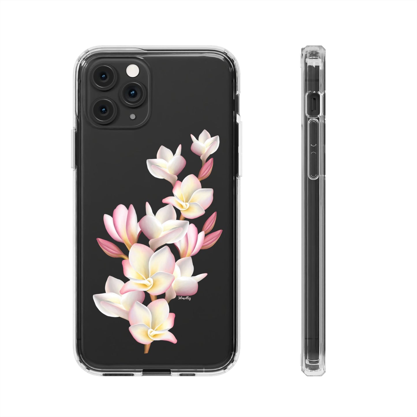 Pink Plumeria Cluster CLEAR Case