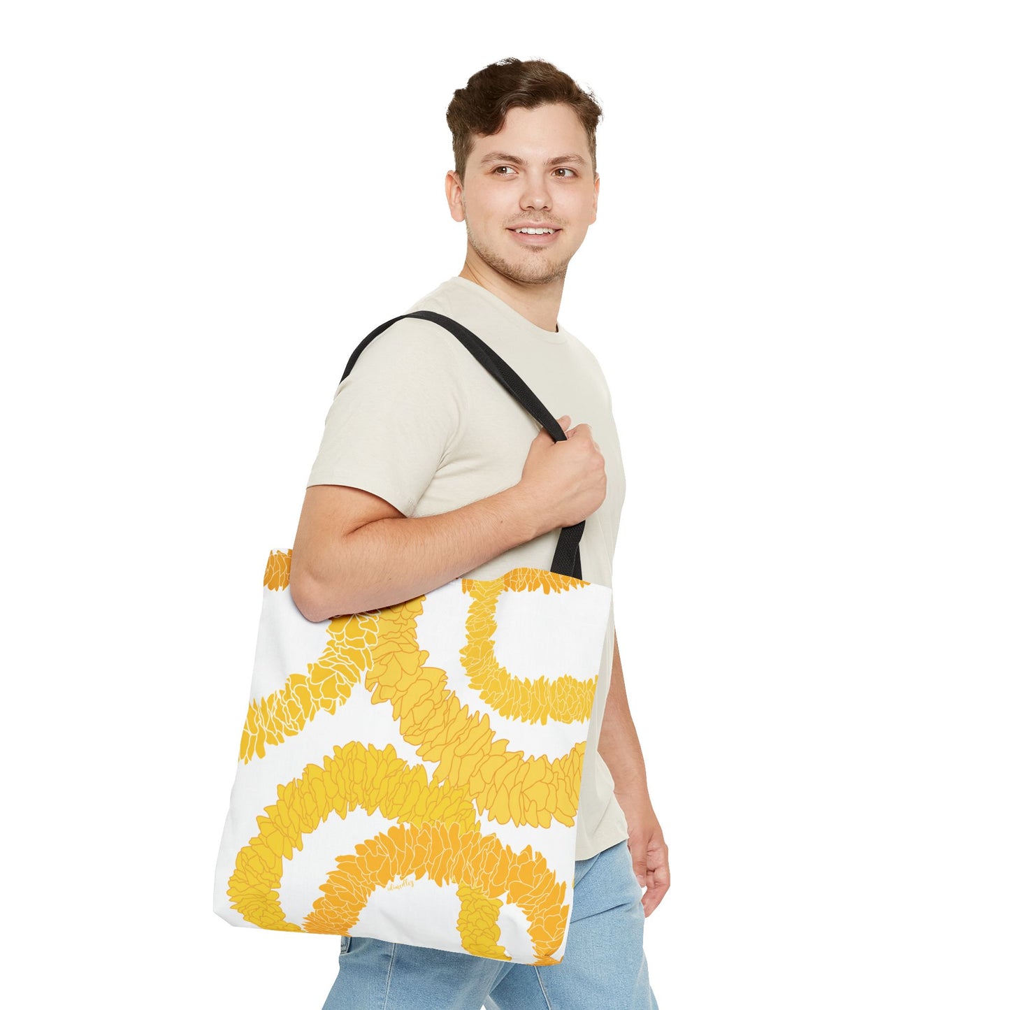 Tote Bag- Ilima Lei (White)