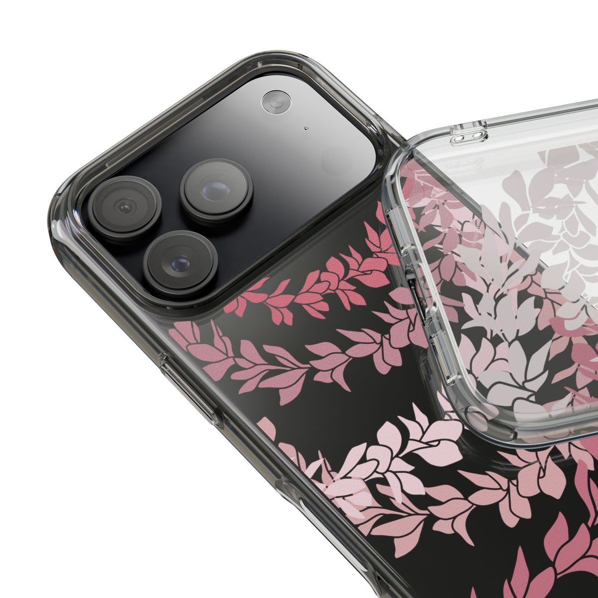 Plumeria Lei in Color Me Pinks CLEAR Case