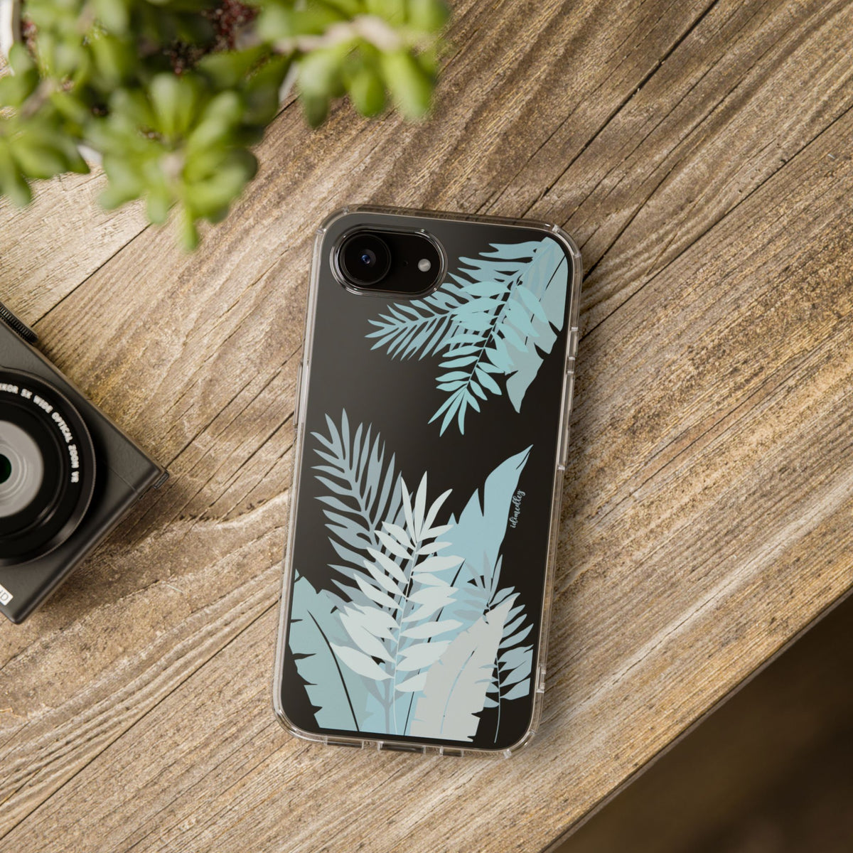 Whispering Leaves (Blue) CLEAR Case