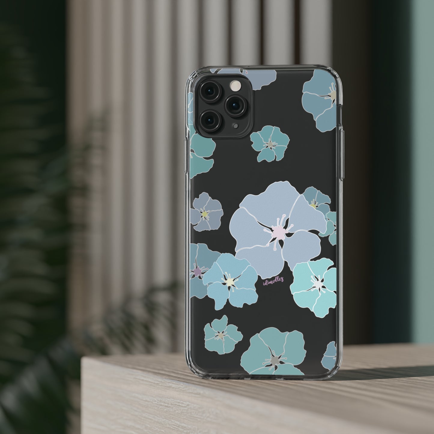 Ilima Flowers Blue CLEAR Case