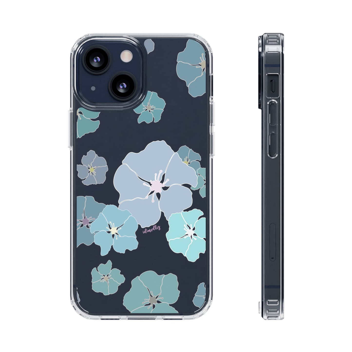 Ilima Flowers Blue CLEAR Case