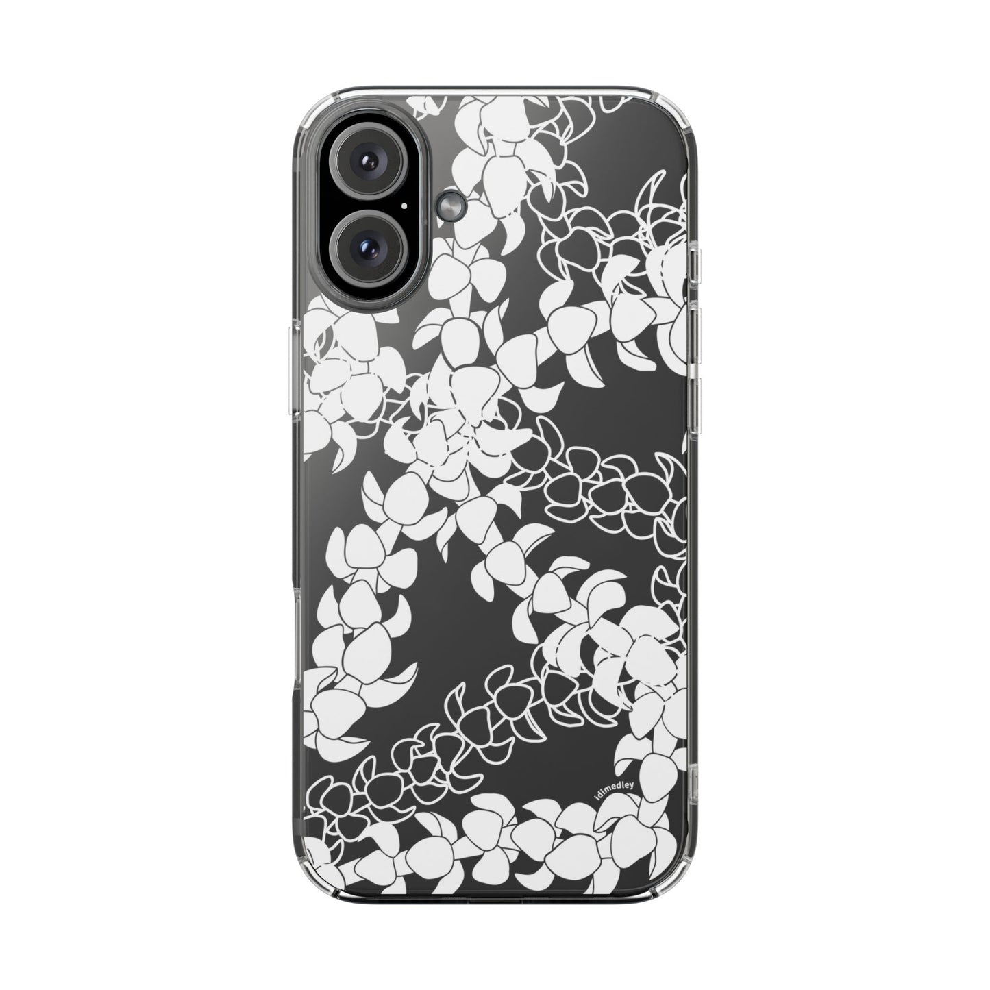 Puakenikeni Curvilinear Lei CLEAR Phone Case