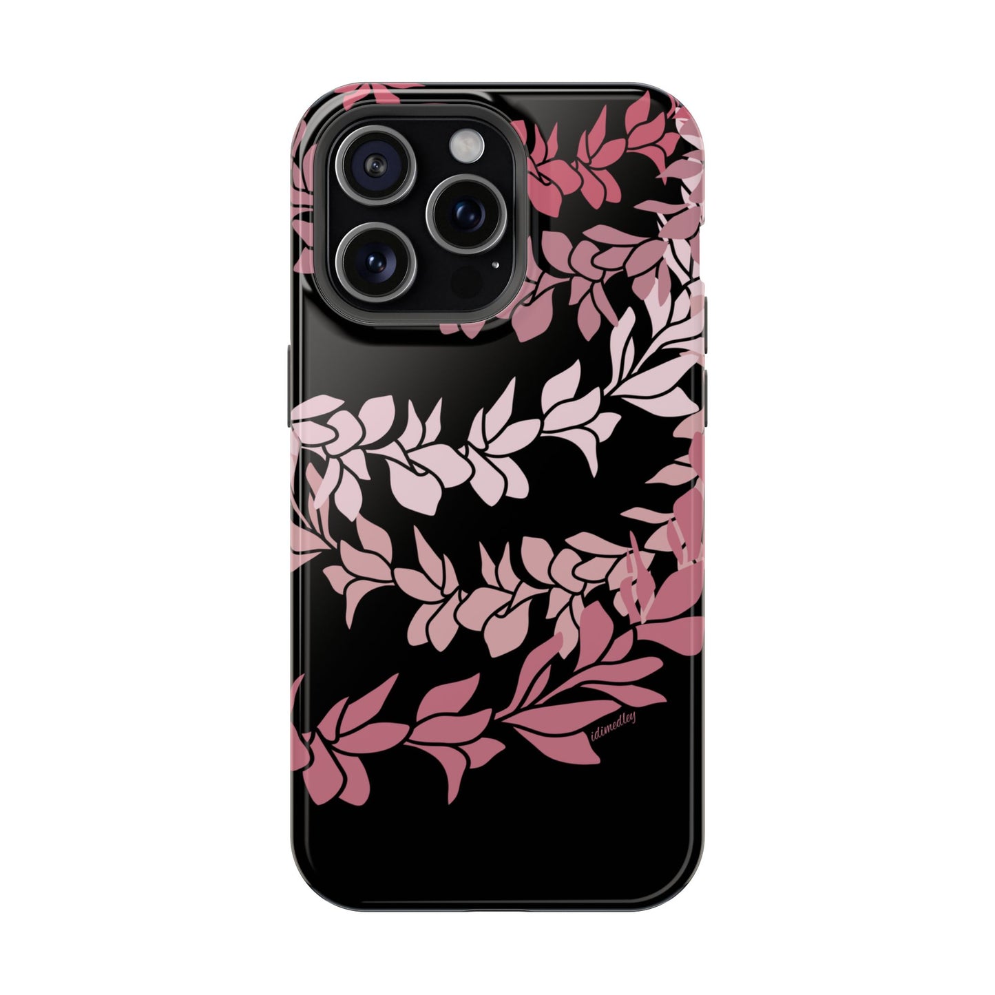 Plumeria Leis in Color Me Pinks (Black)