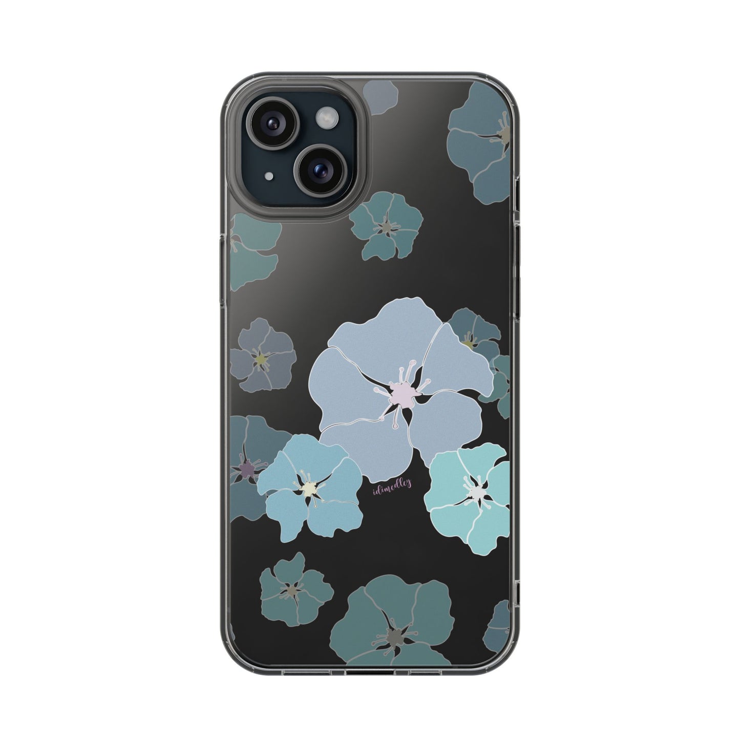 Ilima Flowers Blue CLEAR Case