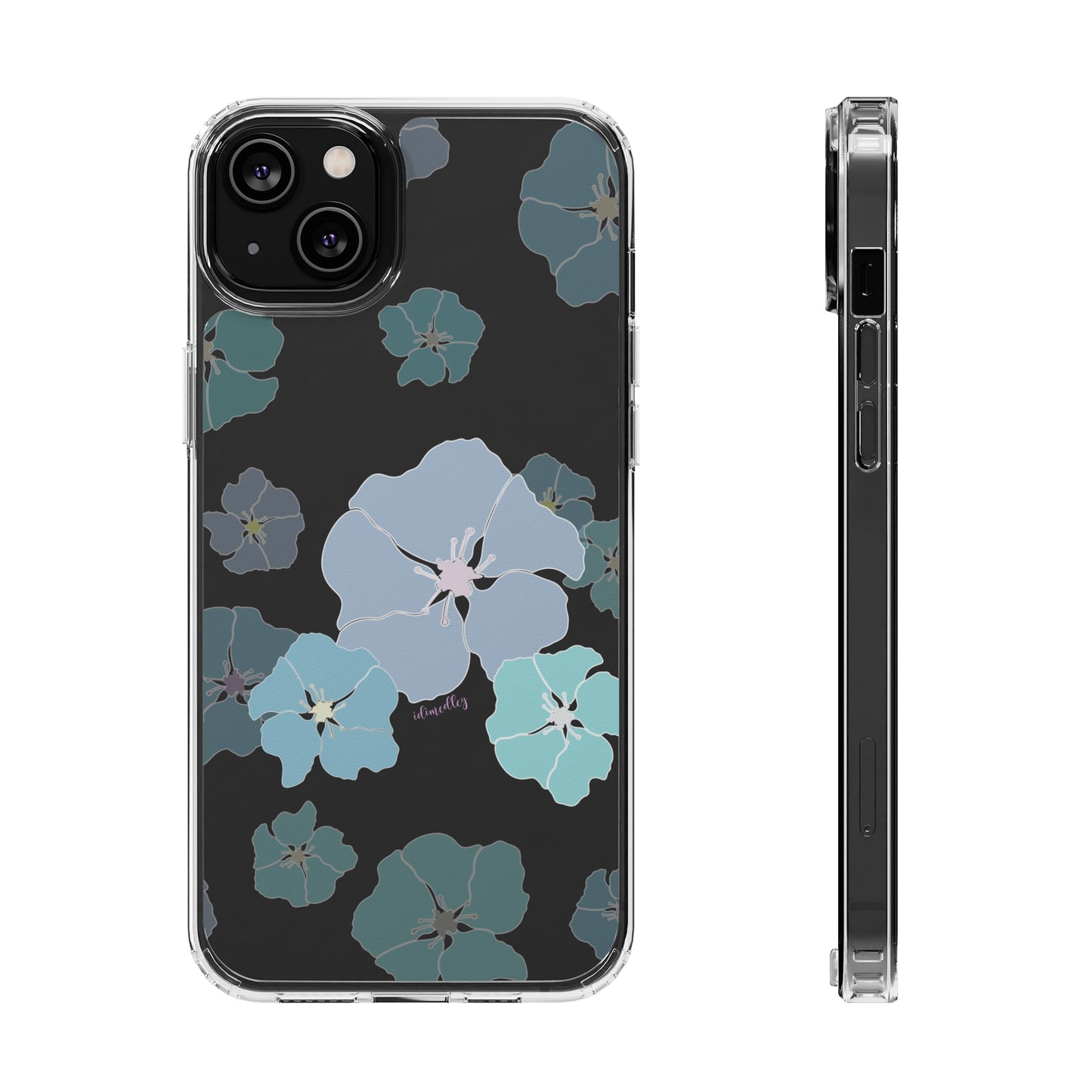 Ilima Flowers Blue CLEAR Case