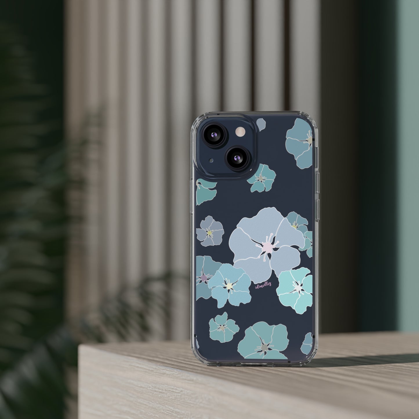 Ilima Flowers Blue CLEAR Case