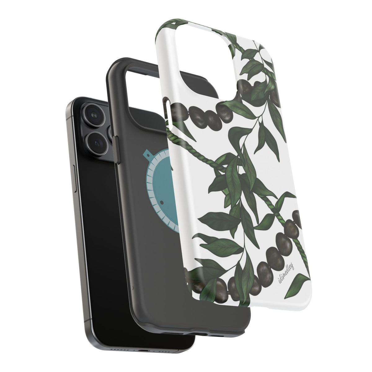 Kukui Nut, Maile, Ti Leaf Lei (White), MAGSAFE