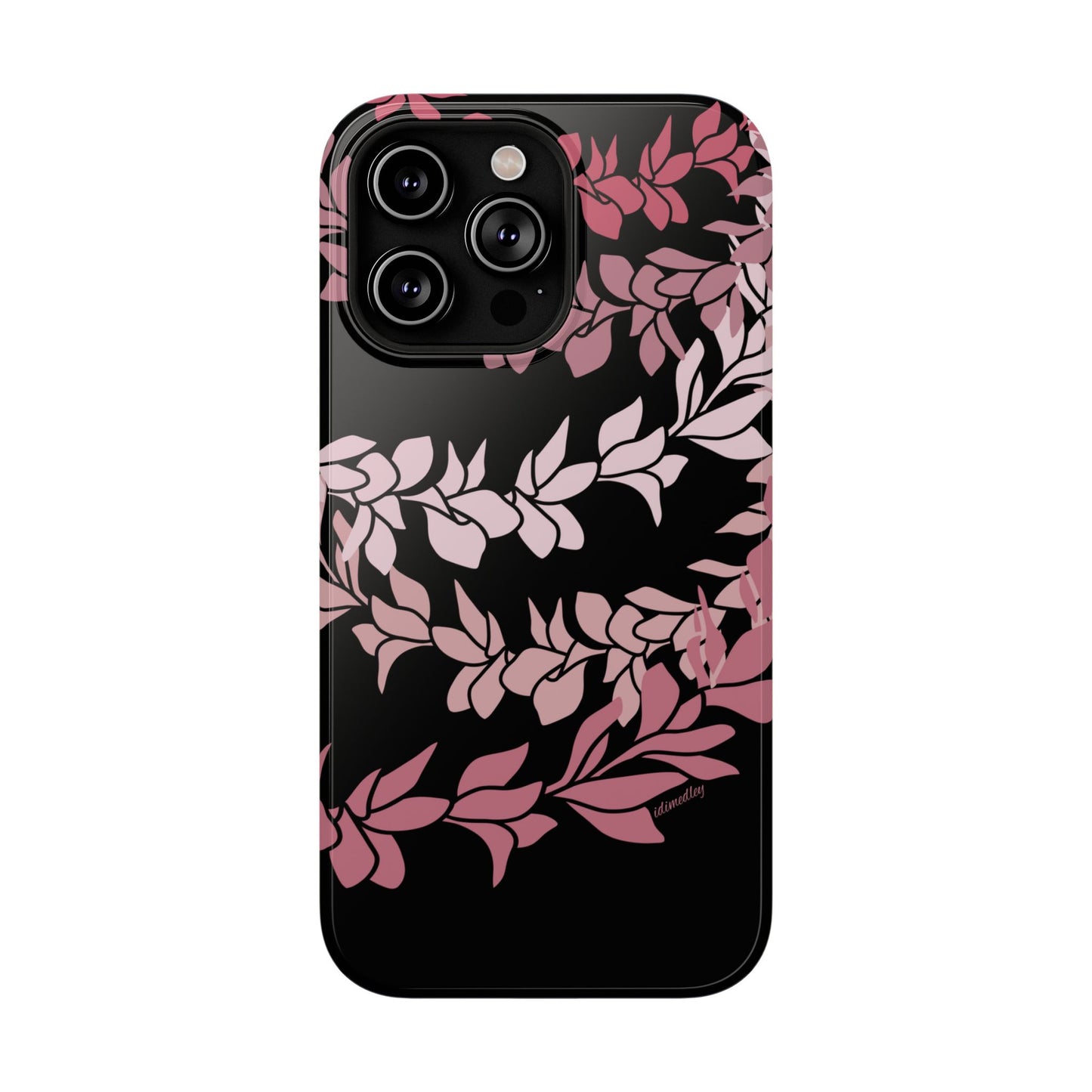 Plumeria Leis in Color Me Pinks (Black)