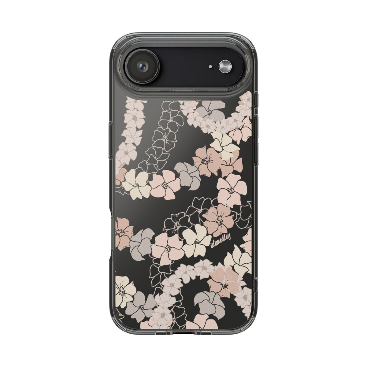 Puakenikeni En Face Flower Leis (Peachy Pinks) CLEAR Case