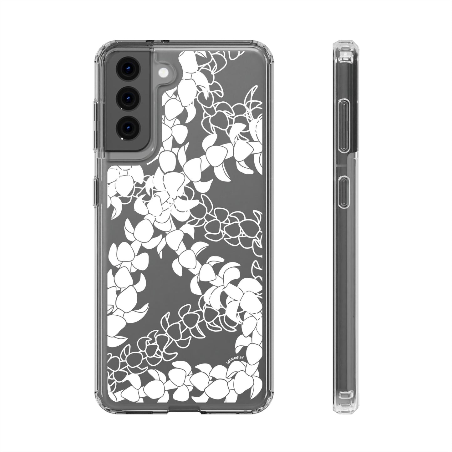 Puakenikeni Curvilinear Lei CLEAR Phone Case