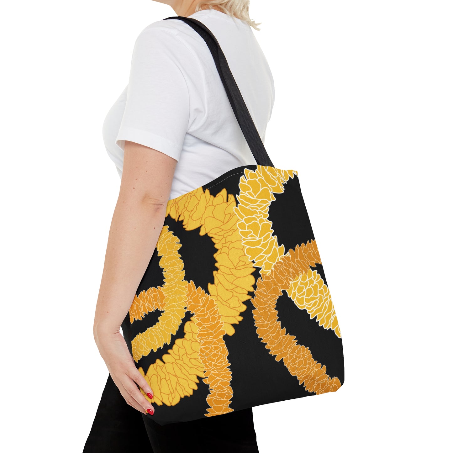 Tote Bag- Ilima Lei (Black)