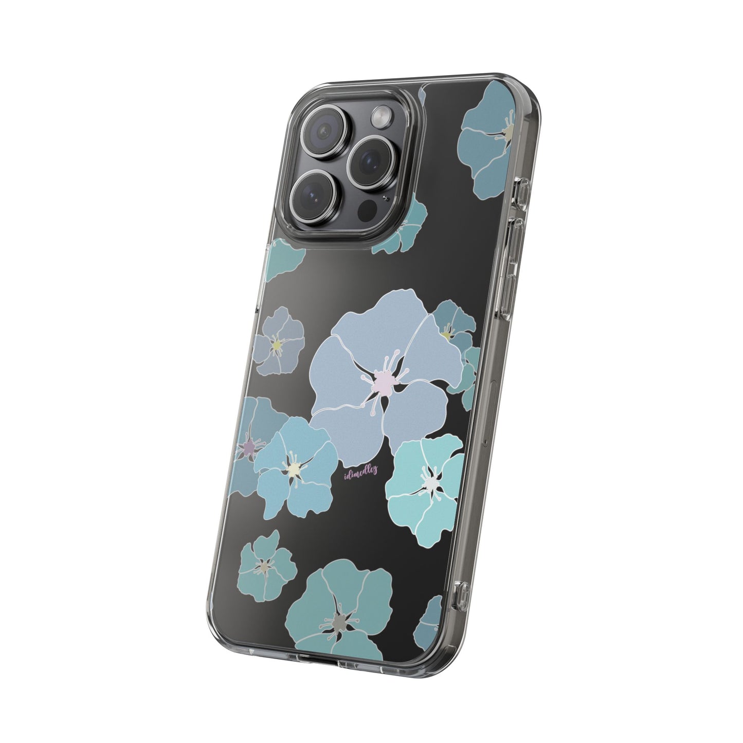 Ilima Flowers Blue CLEAR Case