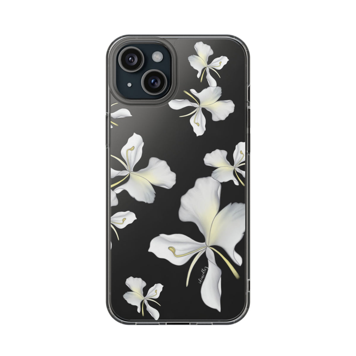 Awapuhi Butterfly Ginger Falling Flowers CLEAR Case