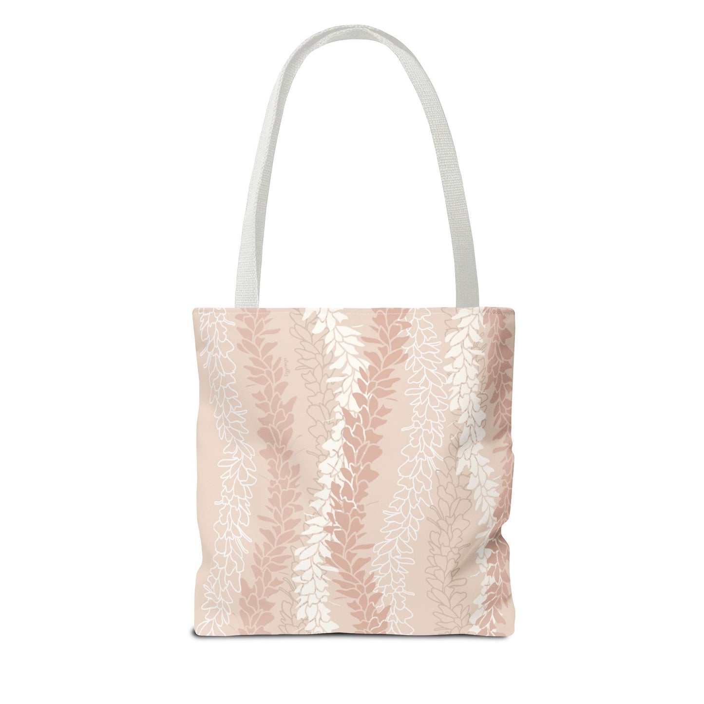 Tote bag- White Ginger Kisses in Peach