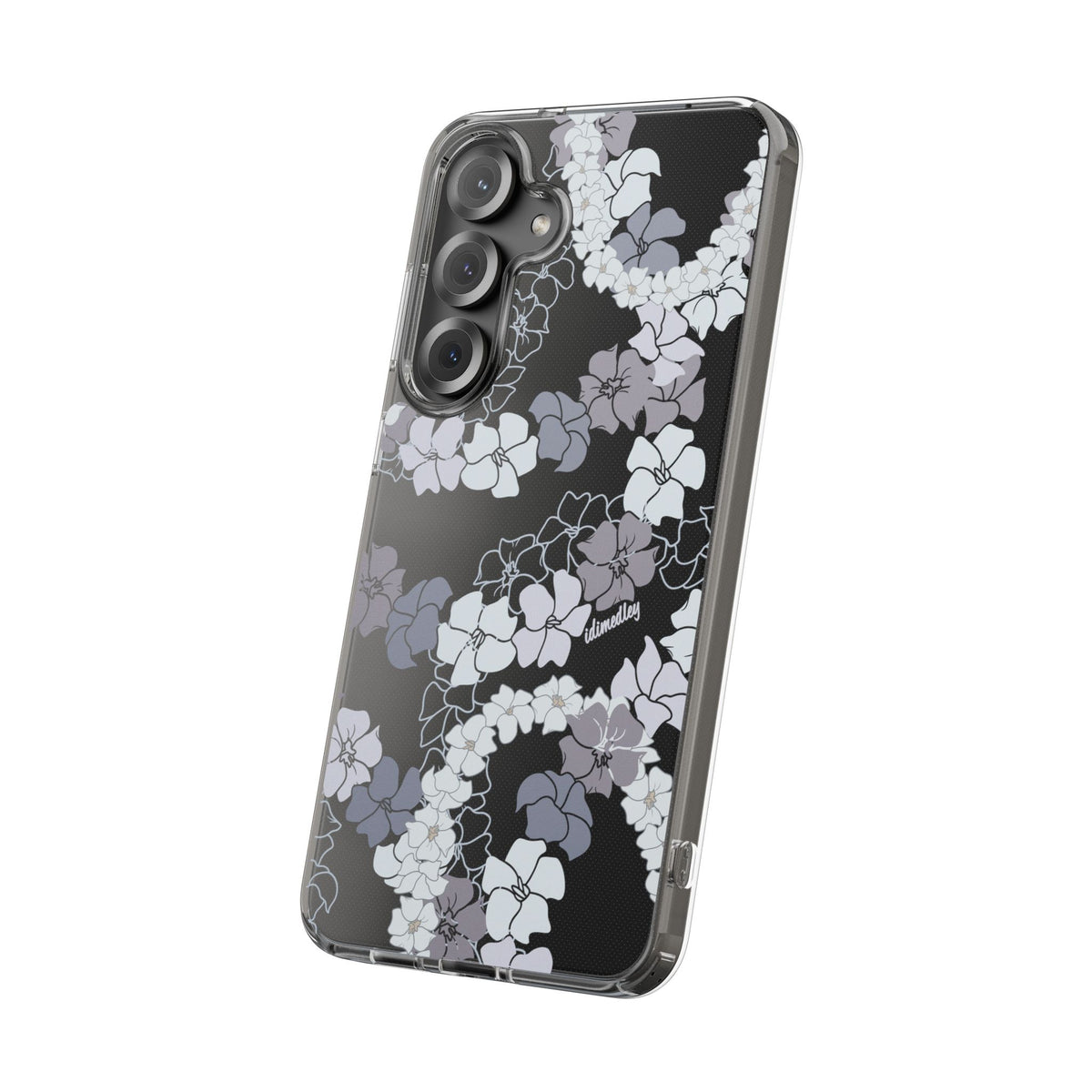 Puakenikeni En Face Flower Leis (Blue and Purple) CLEAR Case