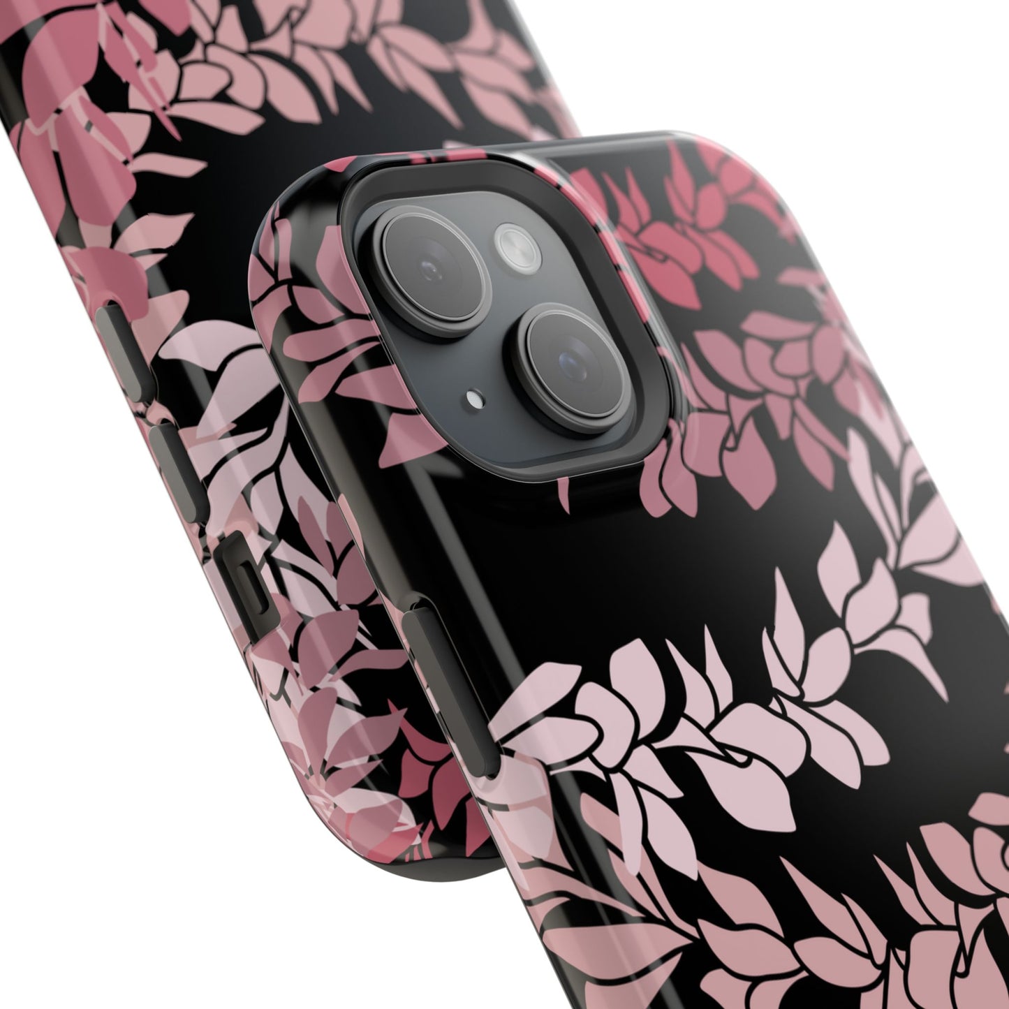 Plumeria Leis in Color Me Pinks (Black)