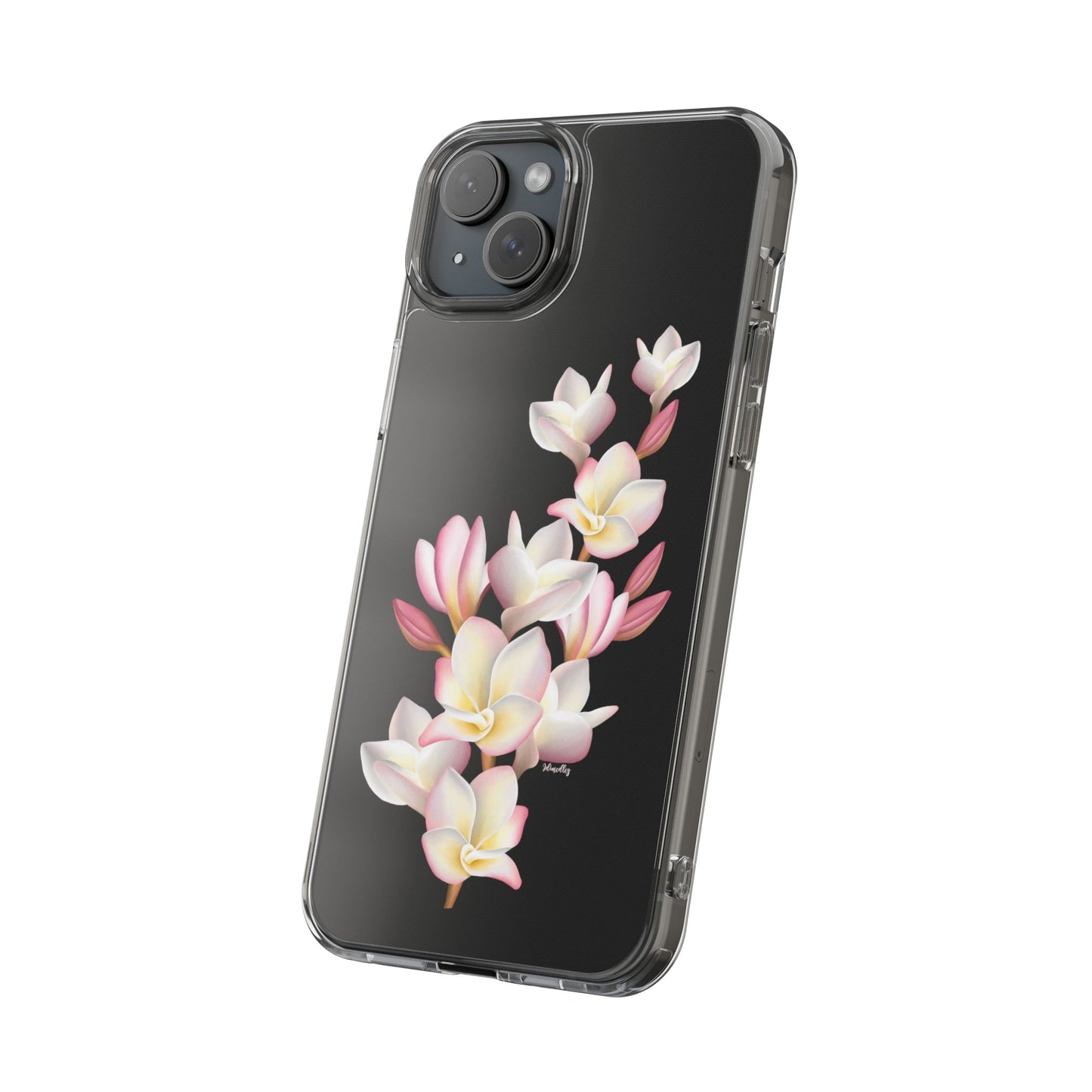 Pink Plumeria Cluster CLEAR Case