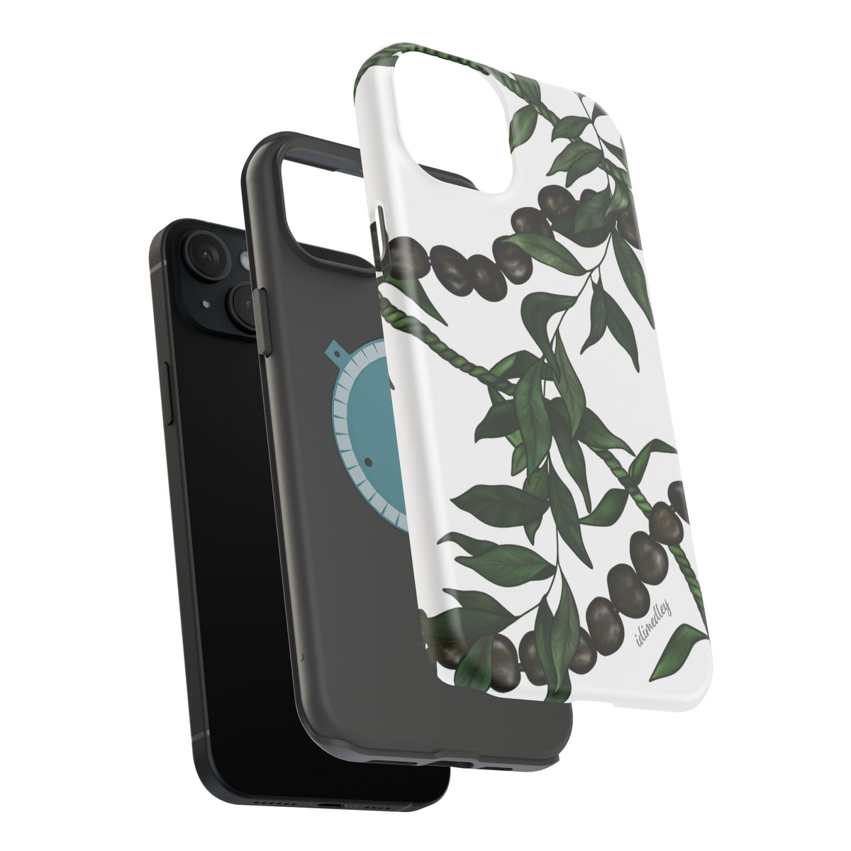 Kukui Nut, Maile, Ti Leaf Lei (White), MAGSAFE